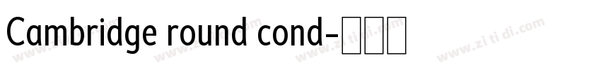 Cambridge round cond字体转换